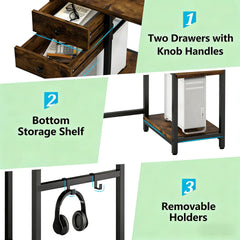 Double Office Desk,Computer Desk,Two Seat Desk,Gaming Table