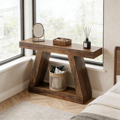 Vintage Two-Tier Storage Couch Table,Console Table,Side Table