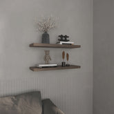 Floating Shelves 1.50" H, 2 Shelves, Walnut