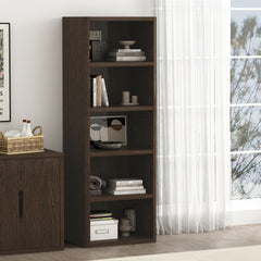 Open Bookcase in Dark Walnut