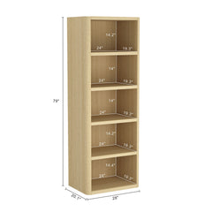 Open Bookcase in Natural Oak
