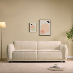 Oslo 84" Round Arm 3 Seater Modern Upholstered Boucle Sofa,Living Rooms,Bedrooms,Apartment Office