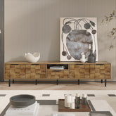 78" TV Stand for 85 75 65 Inch TV, TV Consoles for Living Room, Entertainment Center Wood TV Media with Storage