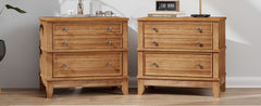 Hazel 3-Drawer Hazel 3-Drawer Side Table for Living Room, Hallway, Entryway, Set of Two