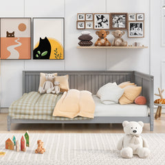 Full Size Wood Daybed/Sofa Bed, Gray