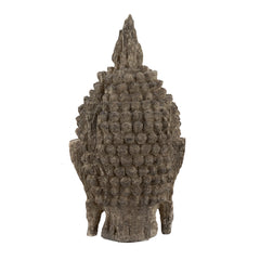 6.5x6.3x12" Meditating Buddha Head Sculpture, Large
