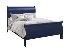 CHARLSTON BLUE FULL BED WITH LED