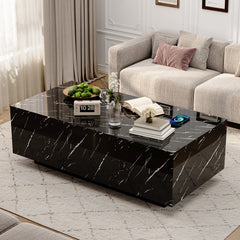 Lift Top Coffee Table with Storage, 24-Color LED Lights, Wireless Charging and Bluetooth Speaker for Living Room, Black