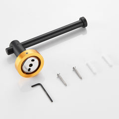 Bathroom Hardware Set, Thicken Space Aluminum 6 PCS Towel bar Set- Black Gold 24 Inches Wall Mounted