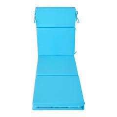 Set of 2 Outdoor Chaise Lounge Chair Cushions 72 x 21 in Waterproof Thick