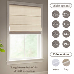 1PC 39x64" Cordless Roman Blind Galen Matte fabric