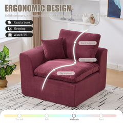 UNITED WE WIN Modular Sectional Sofa Cloud Couch,Comfy Cloud Modern Sofa,2 Seater with Cushion Covers Removable Furniture for Living Room Bedroom Apartments Dorms,No Assembly Required