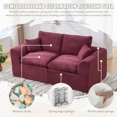 UNITED WE WIN Modular Sectional Sofa Cloud Couch,Comfy Cloud Modern Sofa,2 Seater with Cushion Covers Removable Furniture for Living Room Bedroom Apartments Dorms,No Assembly Required