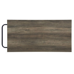 Lona Rustic Oak & Black Finish Kitchen Island