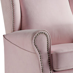 Tamaki Pink Fabric Glider Chair with Swivel