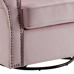 Tamaki Pink Fabric Glider Chair with Swivel