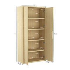 Bookcase Cabinet in Natural Oak