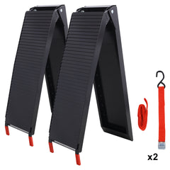 Truck Ramps, 80"x12" Portable Loading Ramps for Pickup Trucks 1500 LBS Capacity Aluminum Folding Ramps with Buckle for ATVs, Snowblower, Lawn Mowers, UTVs, Bike, 2PCS, Black Coating