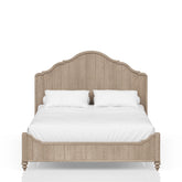 Queen Panel Bed in Sand Finish With Transitional Casual Design