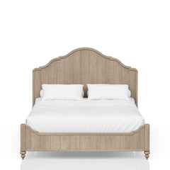 Queen Panel Bed in Sand Finish With Transitional Casual Design