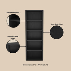 Open Bookcase in Black