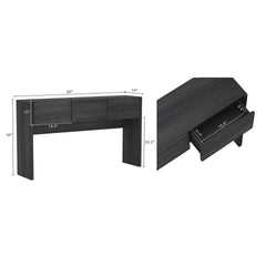 Console Table in Charcoal Gray