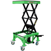 350 lbs Hydraulic Motorcycle Scissor Jack Lift Foot Step Wheels for Small Dirt Bikes,ATV Dirt Bike Scissor Stand With 4 Wheels,Green