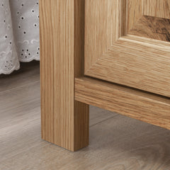 Nightstand with File Drawer, Brown finish