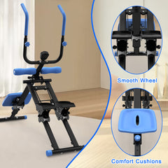Multifunctional 2-In-1 Stair Stepper And Ab Workout Machine Blue