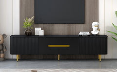 VIBE HAUS 78.7''Minimalist TV Stand for TVs up to 85 Inches, Modern Entertainment Center Media Console with 4 Spacious Cabinets for Living room