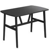 Dining Table for 4-6 Person, Rectangular Wood Kitchen Table, Modern Dinner Table with Sturdy Metal Frame for Dining Room, Kitchen, 47.2 inch, Black