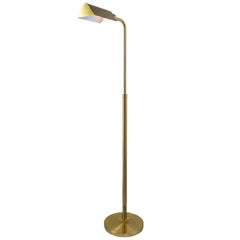 Minimalist Floor Lamp, Slim Standing Light with Neutral Shade for Contemporary Living Room & Bedroom Ambience 110~120V Elara Floor Lamp Gold outer and White inner