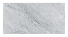 Lorenzo 47"W Coffee Table with Glass Gray Marble Texture Top and Bent Wood Design