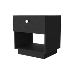 Peyton 2 Piece Bedroom Set, Armoire + Nightstand, Black