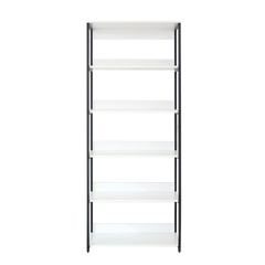 Fiona Wood and Metal Walk-in Closet with Five Shelves