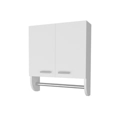 White Medicine Cabinet with Towel Bar