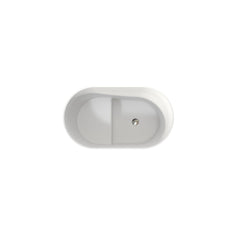 39 Inch Solid Surface Soaking Bathtub - Deep Soak Freestanding Tub