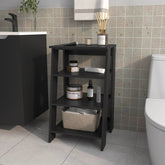 Wenge Freestanding Bathroom Shelf with Open Storage
