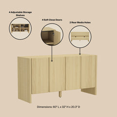 Sideboard in Natural Oak