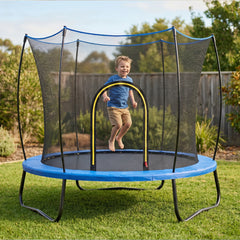 YC 55in round trampoline-spring-Blue