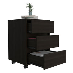 Vienna Three Drawers Filing Cabinet, Roller Blade Glide