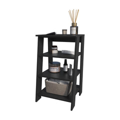 McNeal Freestanding Bathroom Shelf With Open Storage, Black