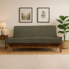 Memory Foam Infused Futon Mattress Full – Washable Removable Cover, Heavy-Duty Zipper, Thick Foldable Sofa Bed Cushion for Guest Room, Apartment, Dorm (Frame NOT Included)