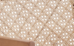 Valentina Rattan & Natural Finish 5PCs Patio/Outdoor Dining Set (No Bench Included)