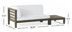OANA LEFT CORNER BENCH AND COFFEE TABLE, WHITE