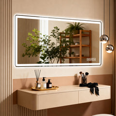28*60inch LED Bathroom Vanity Mirror ,wall mirror,Anti-Fog, Dimmable,Shatter-Proof Tempered Glass, Ideal for Bathroom Wall Decor, Beauty Makeup and Shaving