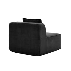 Martha Armless Sofa W/Pillow Corduroy black