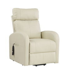 Ricardo Beige Synthetic Leather Power Motion Recliner W/Lift