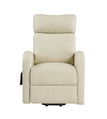 Ricardo Beige Synthetic Leather Power Motion Recliner W/Lift
