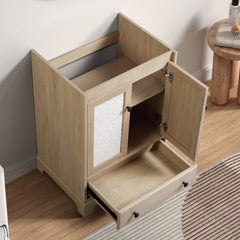 Bathroom Vanity Sink Base Wooden Material Ready-to-Assemble Bathroom Cabinet 24" Width without sink